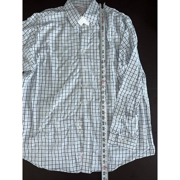 Brooks Brothers XL Non-Iron Traditional Fit Checkered Long Sleeve Shirt Cotton - Picture 4 of 6